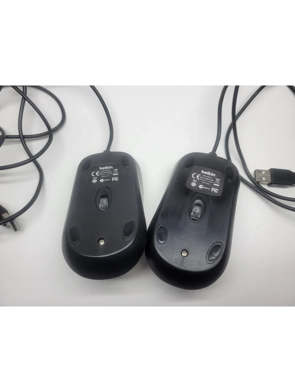 Lot of 9 Belkin 3 Button Scroll Wheel Optical Mouse F5M010QBLK